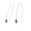 Amy Delson Jewelry Women's Pink / Purple / Silver Thelma - Amethyst Silver Threader Earrings