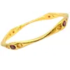Amy Delson Jewelry Women's Red / Yellow / Orange Bella - Twelve Gemstone Garnet, Citrine Gold Bangle