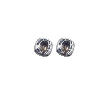 Amy Delson Jewelry Women's Silver / Grey Stella - Smoky Quartz Sterling Silver Stud Earrings In Gray