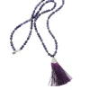 Amy Delson Jewelry Women's Silver / Purple Amelia Amethyst Hematite Mala Tassel Necklace In Multi