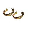 Amy Delson Jewelry Women's White / Gold Harlow - White Topaz Gold Hoop Earrings