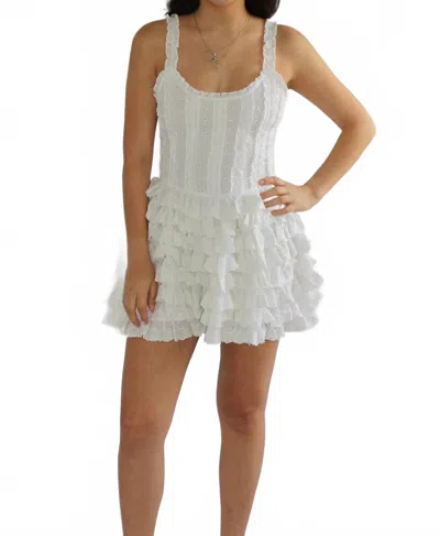 Amy Jane London Genevieve Mini Dress In White