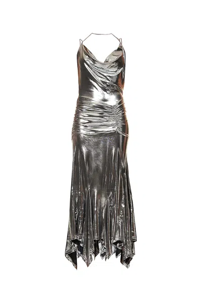 Amy Lynn Women's Alaska Silver Metallic Maxi Dress In Gray