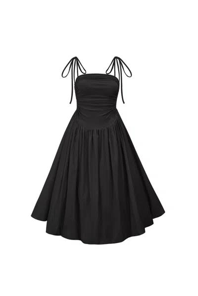 Amy Lynn Women's Alexa Black Puffball Drop-waist Dress