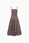 AMY LYNN WOMEN'S ALEXA BROWN POLKA DOT PUFFBALL DRESS