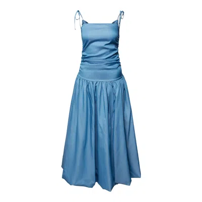 Amy Lynn Women's Alexa Chambray Blue Puffball Dress