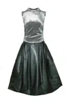 Amy Lynn Women's Black / Grey Autumn Graphite Puffball Maxi Dress In Black/grey