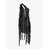 Amy Lynn Womens Black Suki Ruffled Woven Top In Black