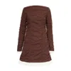 Amy Lynn Womens Edie Polka-dot Woven Mini Dress Brown In Brown