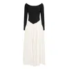 Amy Lynn Womens Nancy Off-shoulder Stretch-woven Maxi Dress Cream In Black