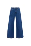 Amy Lynn Womens  Demi Diamante Flared-leg Stretch-denim Jeans In Blue