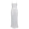 Amy Lynn Womens Ice Blue Translucent-sequin Sleeveless Woven Maxi Dress In Multi