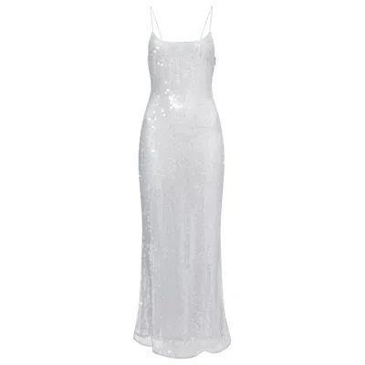 Amy Lynn Women's Blue / Grey / Silver Gigi Ice Blue Sequin Maxi Dress In Multi