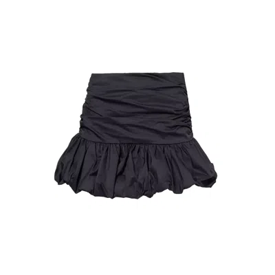 Amy Lynn Women's Bonnie Black Ruche Mini Skirt