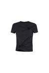Amy Lynn Womens Black Bowie Heart-shape Cut-out Stretch-woven Top In Black