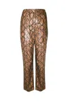 Amy Lynn Women's Brown Lupe Snakeskin Vegan Leather Trousers In Brown