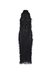 Amy Lynn Womens Black Calla High-neck Stretch-woven Midi Dress In Black