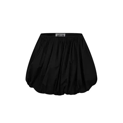 Amy Lynn Ultra Mini Puffball Skirt In Black