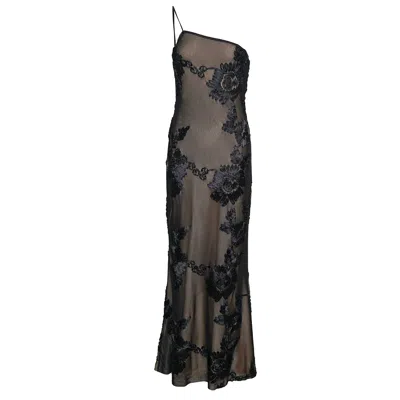 Amy Lynn Women's Divya Black Floral Motif Maxi Dress