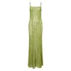 Amy Lynn Womens Olive Sahar Lace Stretch-woven Maxi Dress In Green