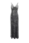 Amy Lynn Women's Grey Winnie Leopard Velvet Burnout Maxi Dress In Grey