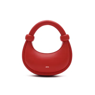 Amy Lynn Women's Kyoto Red Leather Crossbody Crescent Bag