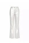 Amy Lynn Matte Lupe Wide Leg Pants In Silver In Silver