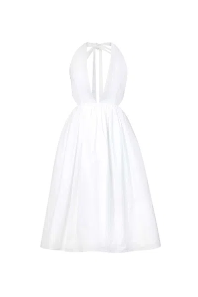 Amy Lynn Women's Marilyn White Cotton Halter Neck Dress
