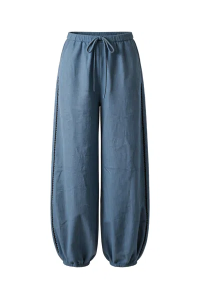 Amy Lynn Women's Miami Balloon Trousers - Denim Blue