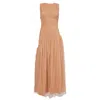 Amy Lynn Womens Julia Polka-dot Woven Maxi Dress Mocha In Brown