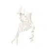 Amy Lynn Womens Flavia Ruffle Satin Top Ecru In White