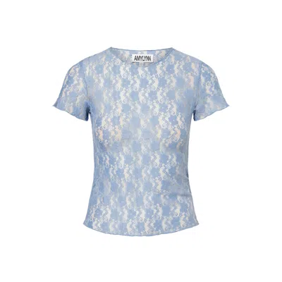 Amy Lynn Women's Orla Blue Floral Lace Top