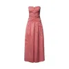 Amy Lynn Women's Pink / Purple Shyla Pink Ruched Column Bardot Maxi Dress In Pink/purple
