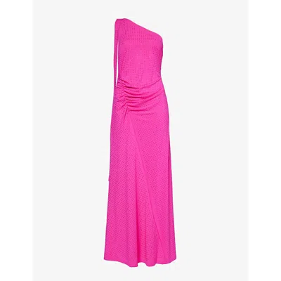 Amy Lynn Womens Pink Rhinestone-embellished Stretch-woven Maxi Dress