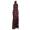 Amy Lynn Womens Burgundy Baia Polka-dot Woven Maxi Dress In Brown