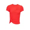Amy Lynn Womens Bowie Heart-shape Cut-out Stretch-woven Top Red In Red