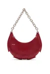 Amy Lynn Women's Reno Red Leather Handheld Crescent Mini Bag