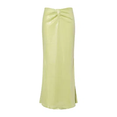 Amy Lynn Women's Riva Lime Green Sequin Maxi Skirt