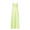 Amy Lynn Sofia Sweetheart Strappy Floral Crochet Maxi Dress In Light Green