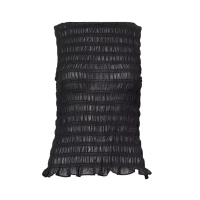 Amy Lynn Women's Sonya Shirred Black Top