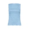 Amy Lynn Women's Sonya Shirred Chambray Blue Top