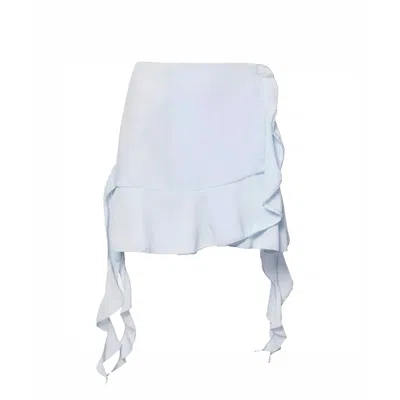 Amy Lynn Women's Teresa Blue Ruffles Mini Skirt