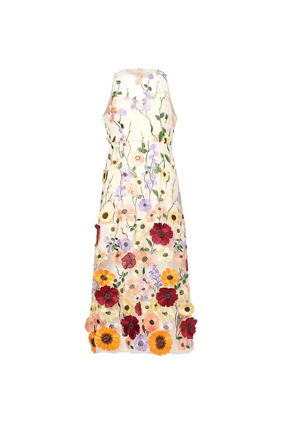 Amy Lynn Women's Yellow / Orange Dorothy Floral Motif Maxi Dress In Yellow/orange
