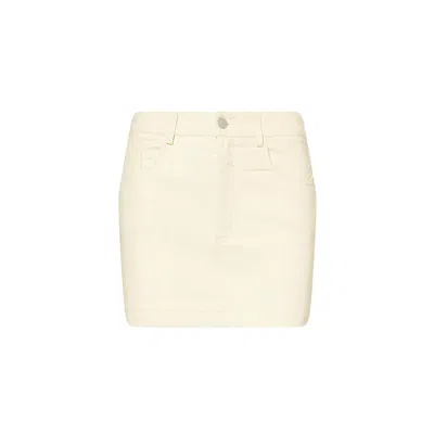 AMY LYNN WOMEN'S MILENA LEMON YELLOW LEATHER MINI SKIRT