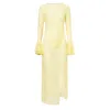 Amy Lynn Women's Yellow / Orange Nola Yellow Lace Tunic Overlay Dress