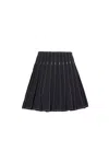 Amy Lynn Womens Black Ziggy Pleated Cotton Mini Skirt In Black