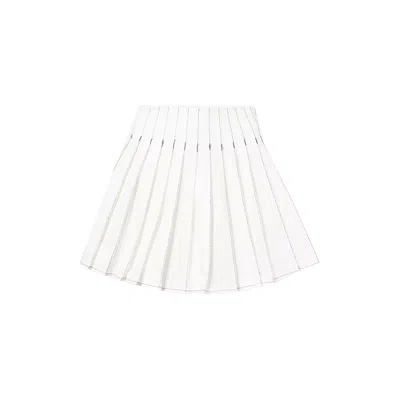 Amy Lynn Women's Ziggy White Pleated Mini Skirt