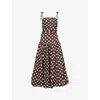 Amy Lynn Womens Alexa Polka-dot Cotton-poplin Midi Dress Polkadot In Polkadot