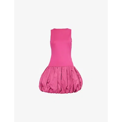 Amy Lynn Women's Pink / Purple Ciara Magenta Scoopback Puffball Ultra Mini Dress In Fushia