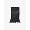 Shop Amy Lynn Womens Black Shirred Chiffon Woven Top